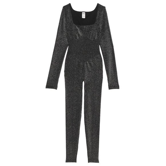 NWT Victoria's Secret Pink Long Sleeve Onesie Glitter Bling One Piece Holiday - Picture 2 of 6